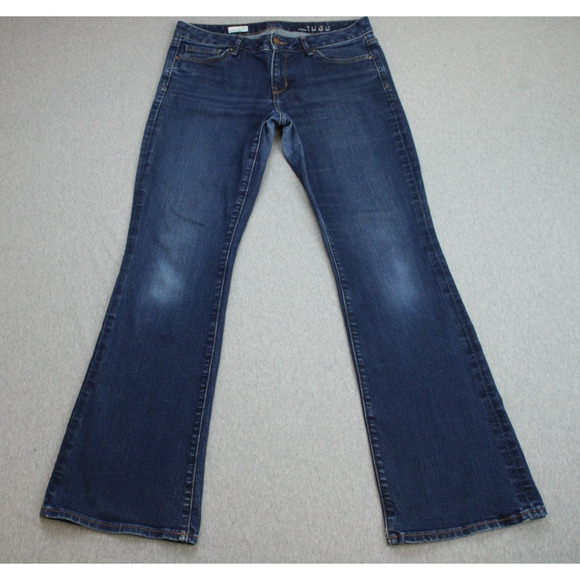 Gap Jeans Womens 30 Blue Denim Stretch Pockets Mid-Rise Perfect Bootcut Leg - Picture 1 of 7